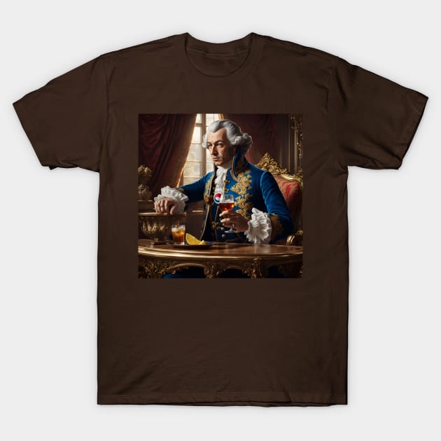 Louis XV drinking a soda T-Shirt by Superfunky